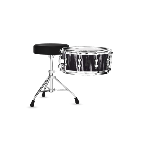 Sonor SQ2 14 x 6 Snare Drum, Ebony White Stripes 1042476-2